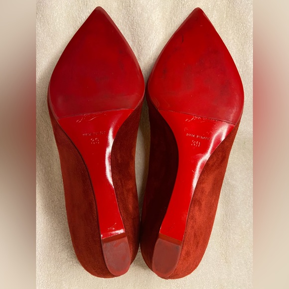 Christian Louboutin Pipina wedges sz 39 red suede - Picture 5 of 10